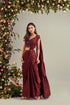 Wine Drape Saree